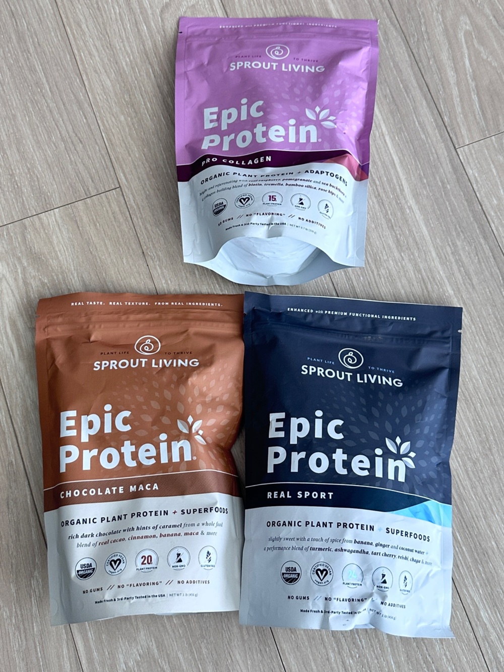 3 Pack Sprout Living Organic Plant Protein + Superfoods